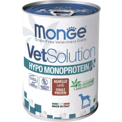 Влажный корм для кошек Monge VetSolution Hypo Monoprotein Lamb